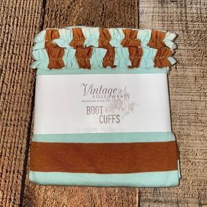 Vintage rose wraps boot cuffs Nwt